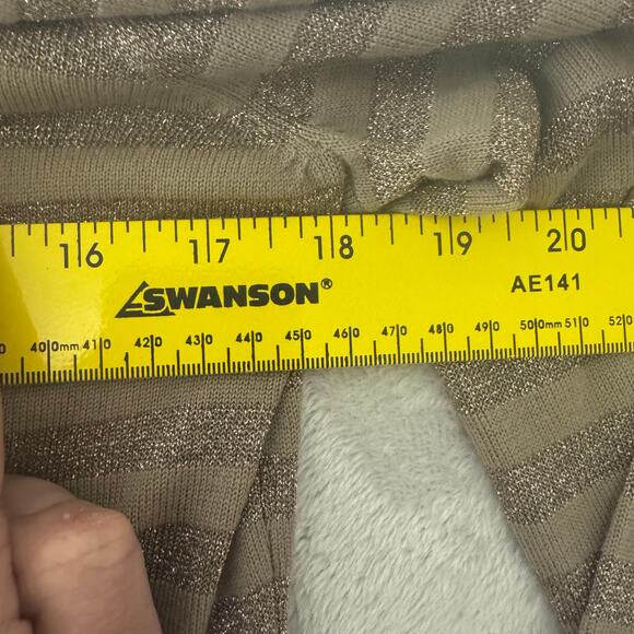 Talbots Women's Pure Italian Merino Wool Lightweight Metallic Sweater‎ L Brown - Picture 6 of 8